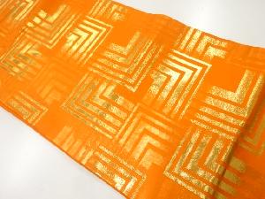 リサイクル　川島織物製　幾何学模様織出し名古屋帯